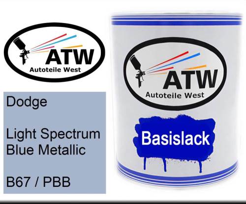 Dodge, Light Spectrum Blue Metallic, B67 / PBB: 1L Lackdose, von ATW Autoteile West.